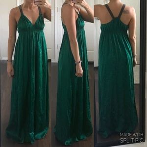 Tea and Honey emerald green maxi dress